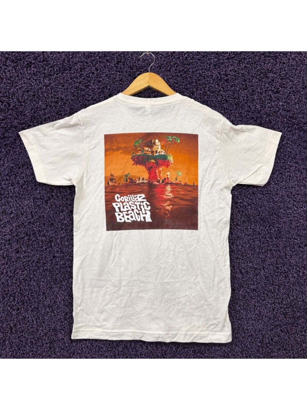 Gorillaz Plastic Beach Album Cover Trip Hop Band T-Shirt S